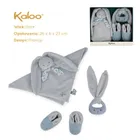 Kaloo, Lapinoo, Królik, zestaw prezentowy 3w1: komforter + gryzak + buciki, niebieski