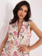 Kamizelka damska, beżowa, Italy Moda