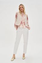 Kamizelka damska, beżowa, Moodo