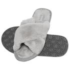 Kapcie damskie, klapki, szare, futrzane, 37-38, Soxo