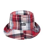 Kapelusz chłopięcy, czerwony, kratka, Döll