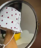 Kapelusz dziewczęcy, wiązany, biały, Iltom