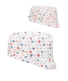 Kapelusz niemowlęcy, biały, dwustronny, morskie motywy, Döll