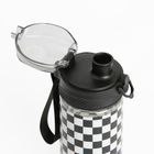 Kayokki, bidon, Szachownica, czarno-biała, 500 ml