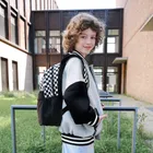 Kayokki, plecak szkolny, 1-komorowy, Szachownica, czarno-biała