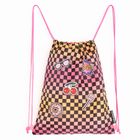 Kayokki, worek sportowy, Szachownica różowo-pomarańczowa