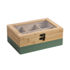 Kesper, bambusowa herbaciarka z 6 przegródkami, 21-15-8 cm