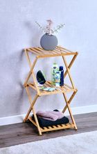 Kesper, regał bambusowy z trzema półkami, 67 cm