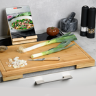 Kesper, zestaw 4 desek do krojenia z ciemnego bambusa
