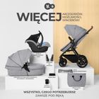 Kinderkraft, A-Tour, Mink, wózek wielofunkcyjny, 3w1, Light Grey