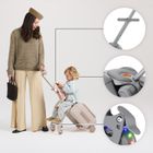 Kinderkraft, Cabby, walizka podróżna na kółkach z siedziskiem, 2w1, Grey