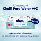 Kindii, Pure Water 99%, chusteczki dla niemowląt i dzieci, 12-60 szt.