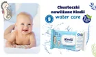 Kindii, Water Care 99,9%, chusteczki nawilżane, 60 szt.