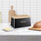 Kinghoff, chlebak z deską do krojenia, stalowy, KH-1948