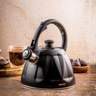 Kinghoff, czajnik z gwizdkiem, czarny mat, 2l, kh-1997
