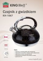 Kinghoff, Gold, czajnik z gwizdkiem KH-1067, 3 l