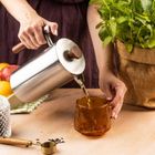 Kinghoff, stalowy zaparzacz tłokowy do kawy, herbaty, 1l, kh-1995