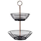 Kinvara, dwupoziomowa patera na owoce, metal