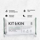 Kit and Kin, biodegradowalne bezzapachowe chusteczki wodne, 60 szt.