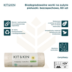 Kit and Kin, biodegradowalne bezzapachowe worki na zużyte pieluszki, 60 szt.