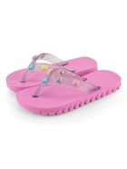 Klapki dziewczęce, japonki, różowe, Bibi Shoes