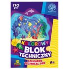 Klasa, blok szkolny, kolorowy, A4, 170g, 10 kartek