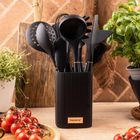 Klausberg, zestaw 12 silikonowych przyborów kuchennych w stojaku, kb-9011