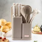 Klausberg, zestaw noży i przyborów kuchennych z deską w stojaku