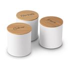 Könighoffer, Volano, chlebak metalowy z 3 pojemnikami, biały