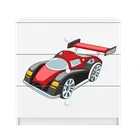 Kocot Kids, Babydreams, komoda, biała, auto wyścigowe