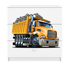 Kocot Kids, Babydreams, komoda, biała, ciężarówka