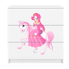 Kocot Kids, Babydreams, komoda, biała, księżniczka na koniku