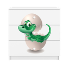 Kocot Kids, Babydreams, komoda, biała, mały dino