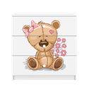 Kocot Kids, Babydreams, komoda, biała, miś kwiatki