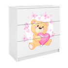 Kocot Kids, Babydreams, komoda, biała, miś motylki