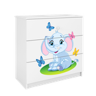 Kocot Kids, Babydreams, komoda, biała, słonik