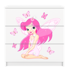 Kocot Kids, Babydreams, komoda, biała, wróżka z motylkami