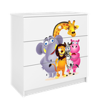 Kocot Kids, Babydreams, komoda, biała, zoo