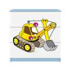 Kocot Kids, Babydreams, komoda, niebieska, koparka