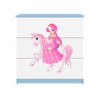 Kocot Kids, Babydreams, komoda, niebieska, księżniczka na koniku