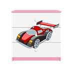 Kocot Kids, Babydreams, komoda, różowa, auto wyścigowe