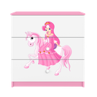 Kocot Kids, Babydreams, komoda, różowa, księżniczka na koniku