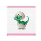 Kocot Kids, Babydreams, komoda, różowa, mały dino