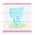 Kocot Kids, Babydreams, komoda, różowa, niebieski miś
