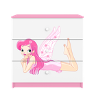 Kocot Kids, Babydreams, komoda, różowa, wróżka ze skrzydełkami