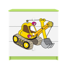 Kocot Kids, Babydreams, komoda, zielona, koparka