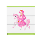 Kocot Kids, Babydreams, komoda, zielona, księżniczka na koniku