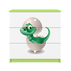 Kocot Kids, Babydreams, komoda, zielona, mały dino