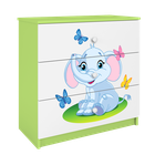 Kocot Kids, Babydreams, komoda, zielona, słonik