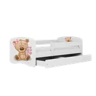 Kocot Kids, Babydreams, łóżko, białe, miś kwiatki, 70-140 cm